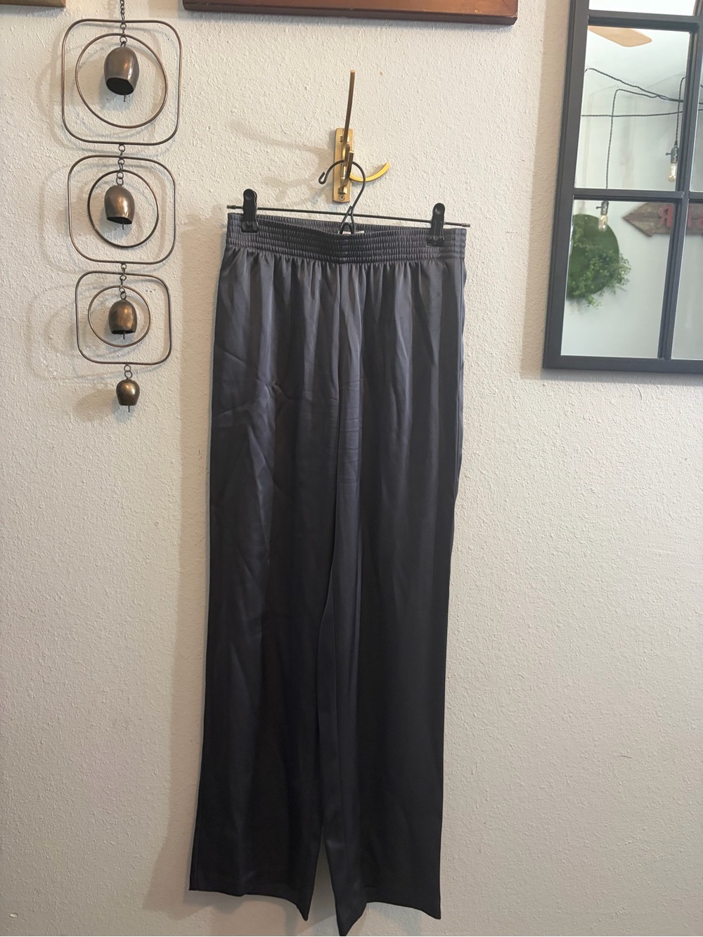 Aritzia Grey tribute silk pants